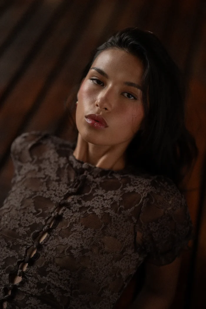 BROWN MAGNOLIA BLOUSE - Image 4