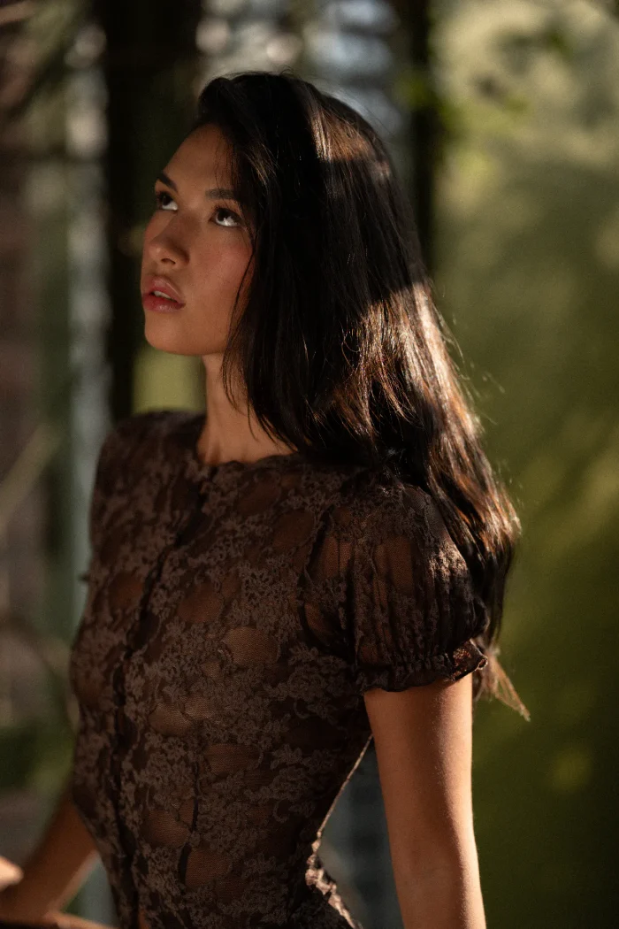 BROWN MAGNOLIA BLOUSE - Image 6