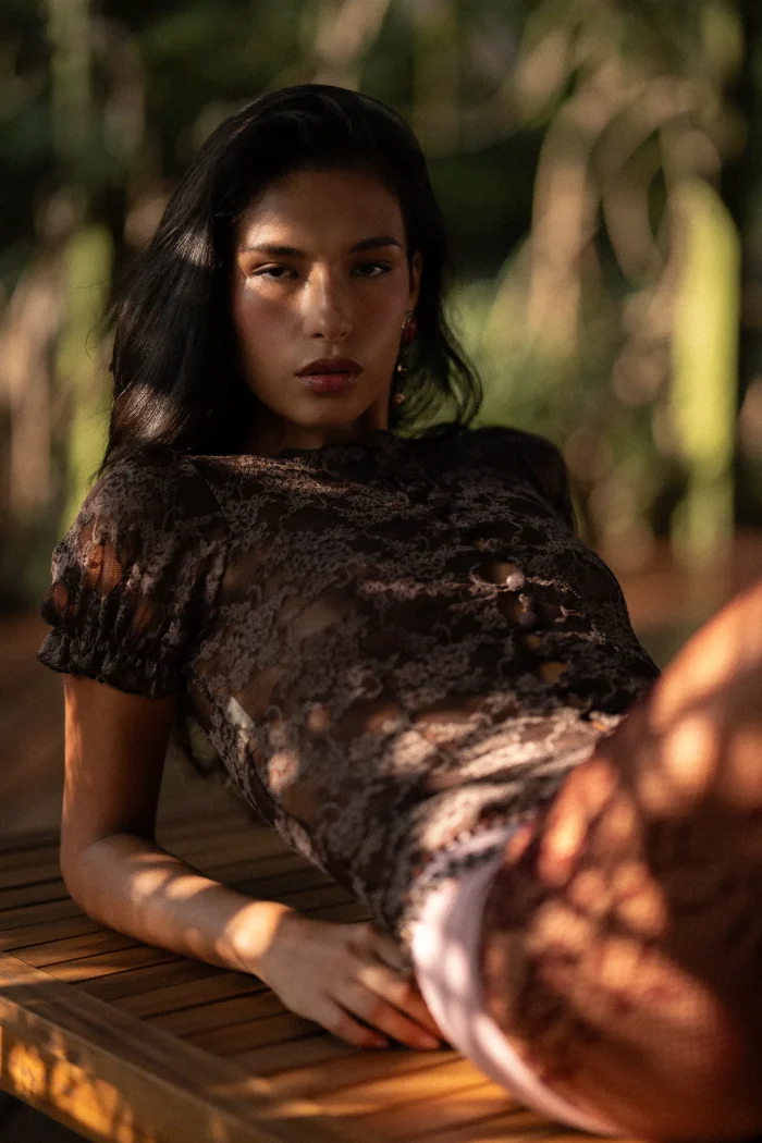 BROWN MAGNOLIA BLOUSE - Image 8